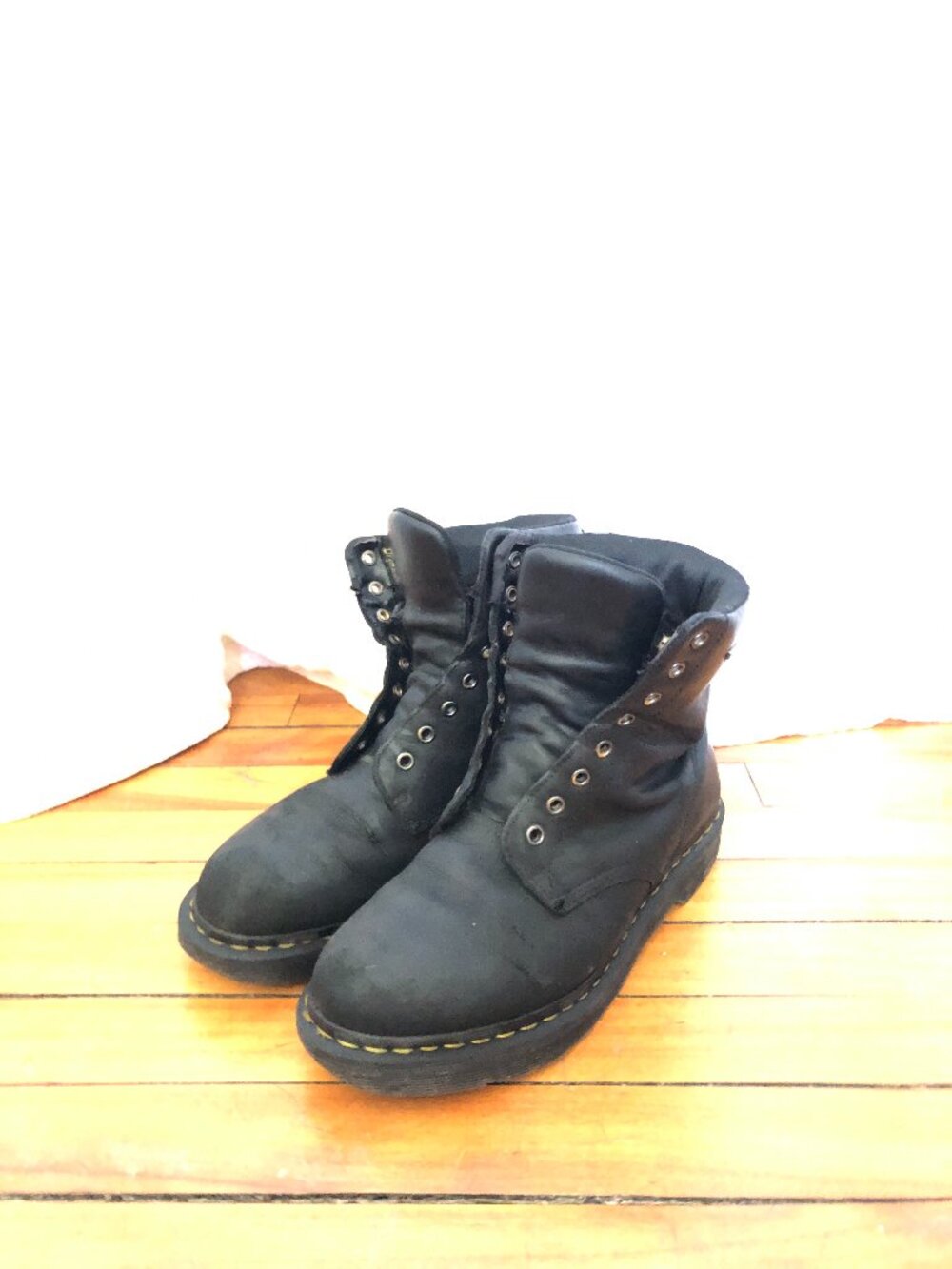 Dr. Martens 1460 Black Leather Boots for Ladies – Size US 10 - Fair Condition